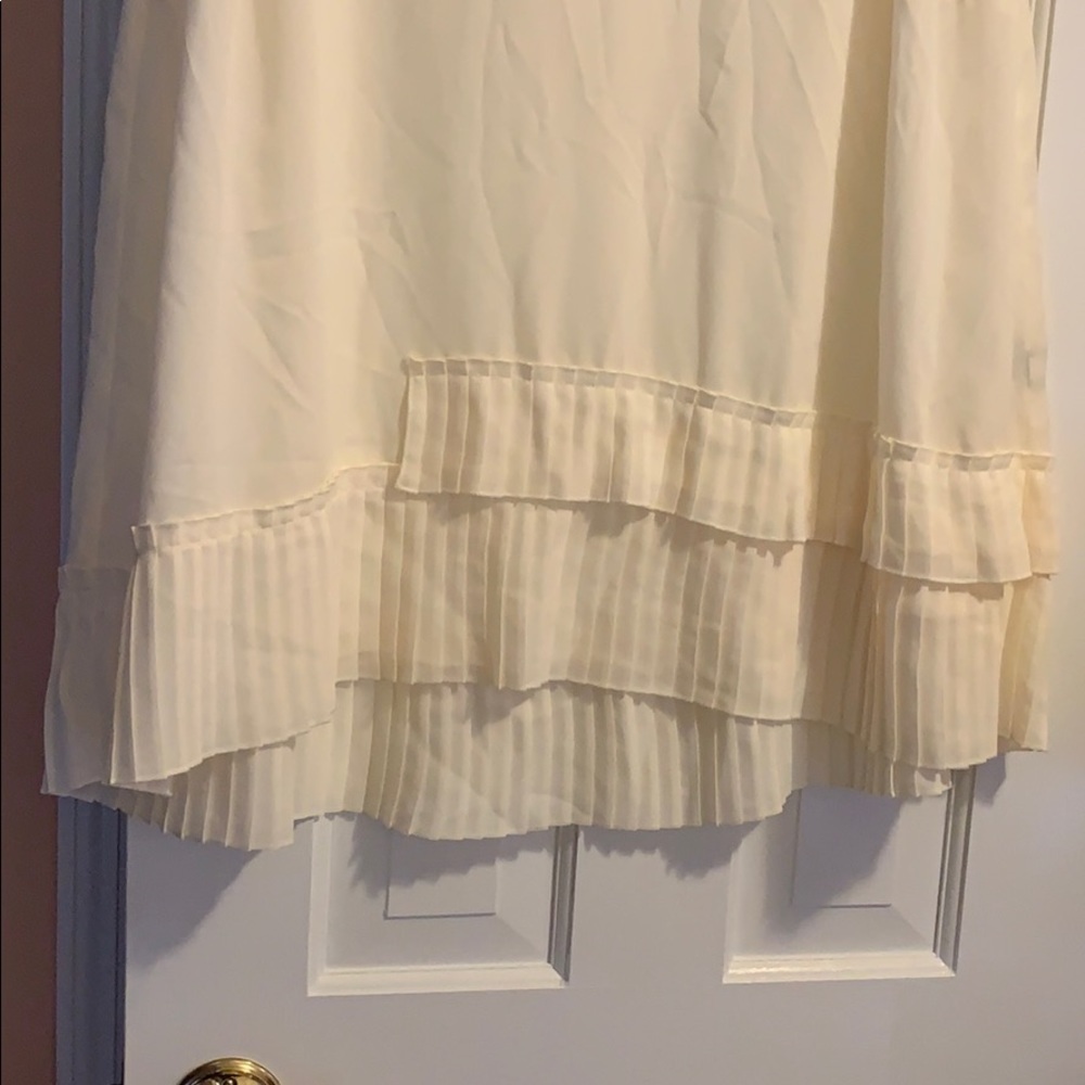 NWT! Lane Bryant White Blouse with Ruffle detail - Picture 3 of 5